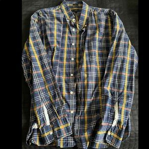 J. Crew slim fit button down shirt blue and yellow